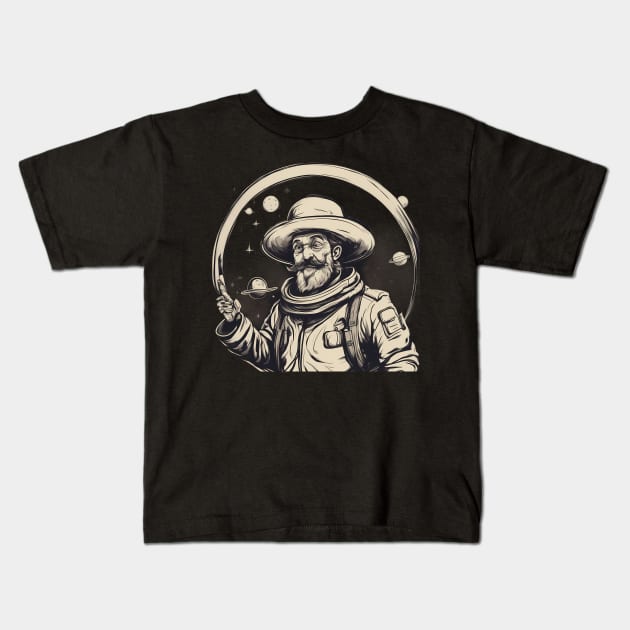 Inspector Spacetime Humorous Space Travels Kids T-Shirt by trubble